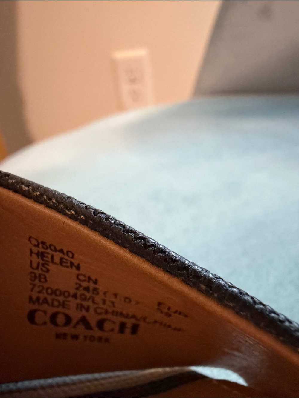 Coach Helen Striped Esoadrilles Wedge Sandals Leather Ankle Strap Size 9 - Picture 8 of 8